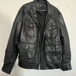 Leather Jacket Hugo Boss