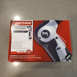 Craftsman Nextec Hammerhead Auto Hammer 12 V Ion Cordless W/Case/Battery/Charger Open Box Never Used.