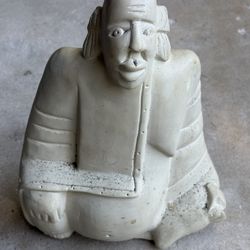 Large Heavy Soapstone Buddha Sculpture Carving 