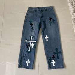 Y2K Cross Jeans (SIZE L)