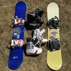 K2 And Morrow Snowboard With Boots. 