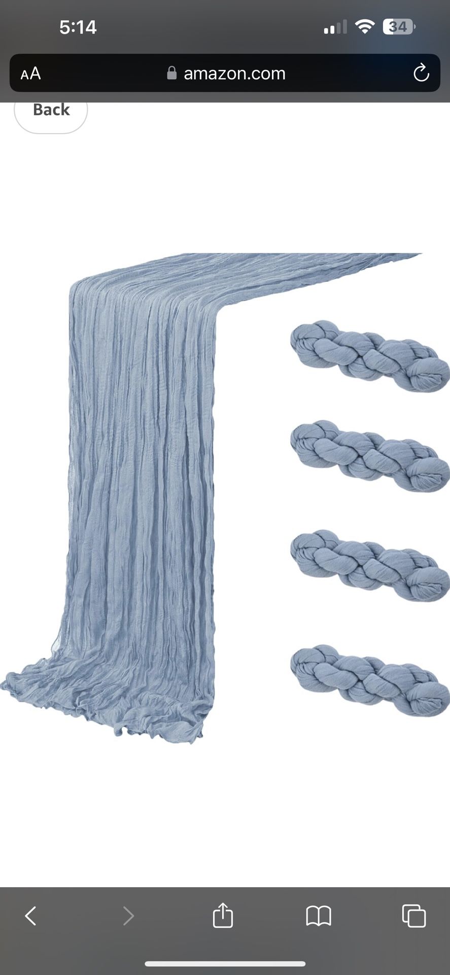 Dusty Blue Table Runner