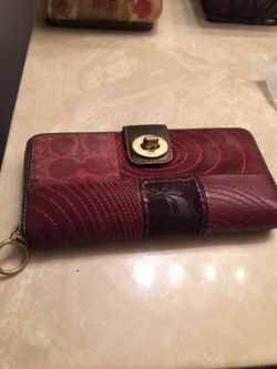 Coach Leather and Suede Wallet