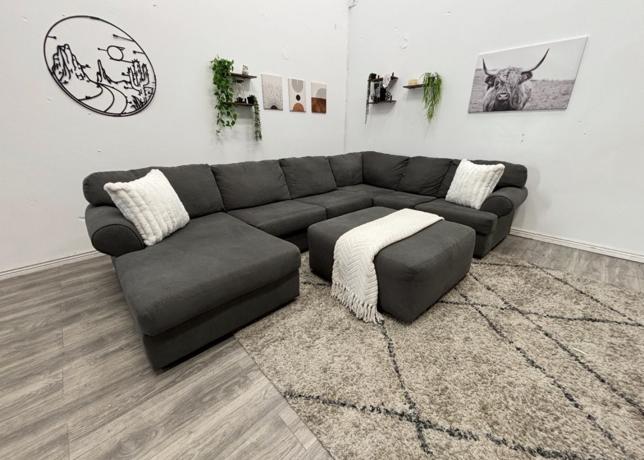 Gray Sectional Couch - Free Delivery