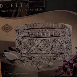 3 Piece Crystal Salad Set