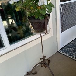 Tall rustic plant stand