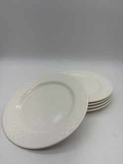 Villeroy & Boch 0159 Oval Dinner Plates Set of 5 White Luxembourg E51