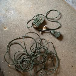 Heavy duty extension cord, timer and power strip. 
