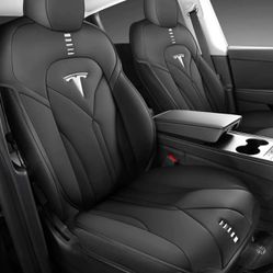 Tesla model Y Seat Leather Covers Car Seat Covers Black
