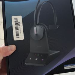 Yealink WH64 Mono Teams Wireless Headset, DECT & Bluetooth Dual-Mode 606 ft Range Headphones with 3X Mic, 26 Talk Time, Office Work Headset for Desk I