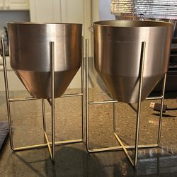 Miniature Gold Plant Stands