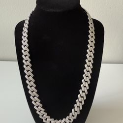 14mm 22 Inch Moissanite Monaco Cuban Chain