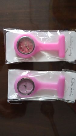 2 Silicone Brooch nurse watch