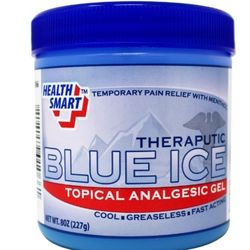 Health Smart Blue Ice Pain Relieving Gel - Topical Analgesic Gel with Menthol