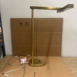 New 22” Indoor Gold Integrated LED Modern Table Lamp with Swivel Head