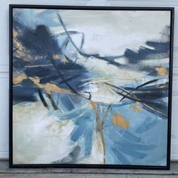 Large Beautiful Wall Art Oil Painting Picture with Wood Frame