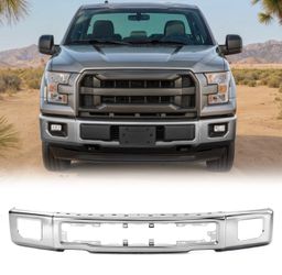 One Piece Chrome Front Bumper For 2015-2017 Ford F-150