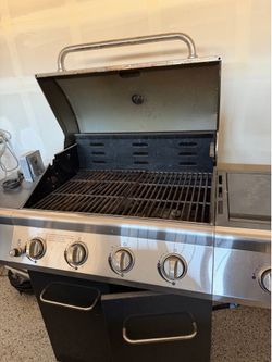 5-Burner Propane Gas Grill in Stainless Steel with Side Burner