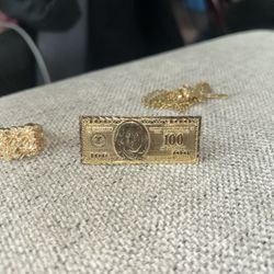 Two Finger Gold 10 K Bengi Ring 