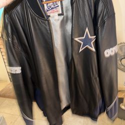 Vintage Leather Carl Banks Cowboys Jacket XXL