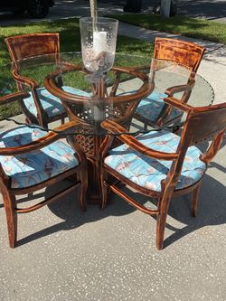 Dining set, coastal Tommy Bahama style