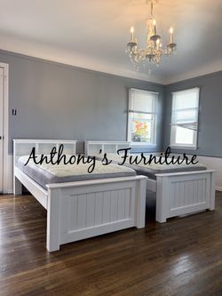 White Twin Bed And Mattress