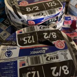 125 ft. 8/2 Black Stranded Romex SIMpull CU NM-B W/G Wire