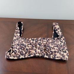Aerie Bikini Top Leopard Print Size Small