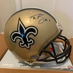 Authentic Autographed Drew Brees Football helmet