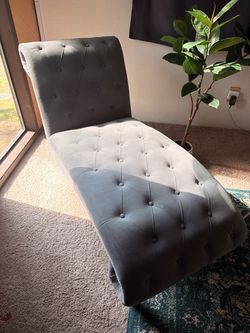 Grey chaise lounge