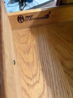 Thomasville nightstand. Heavy duty, real wood.  In amazing condition. I resurfaced, stained and polyurethaned.