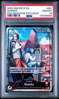 One Piece Shanks PSA 10 Magazine Exclusive Card