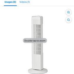 28" Tall, 3-Speed Oscillating Tower Fan, FZ10-19MW, open box White