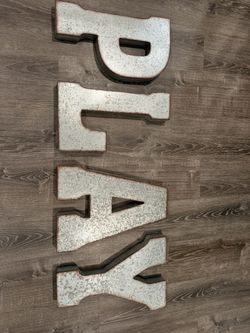 Large Galvanize “PLAY” Wall Decor
