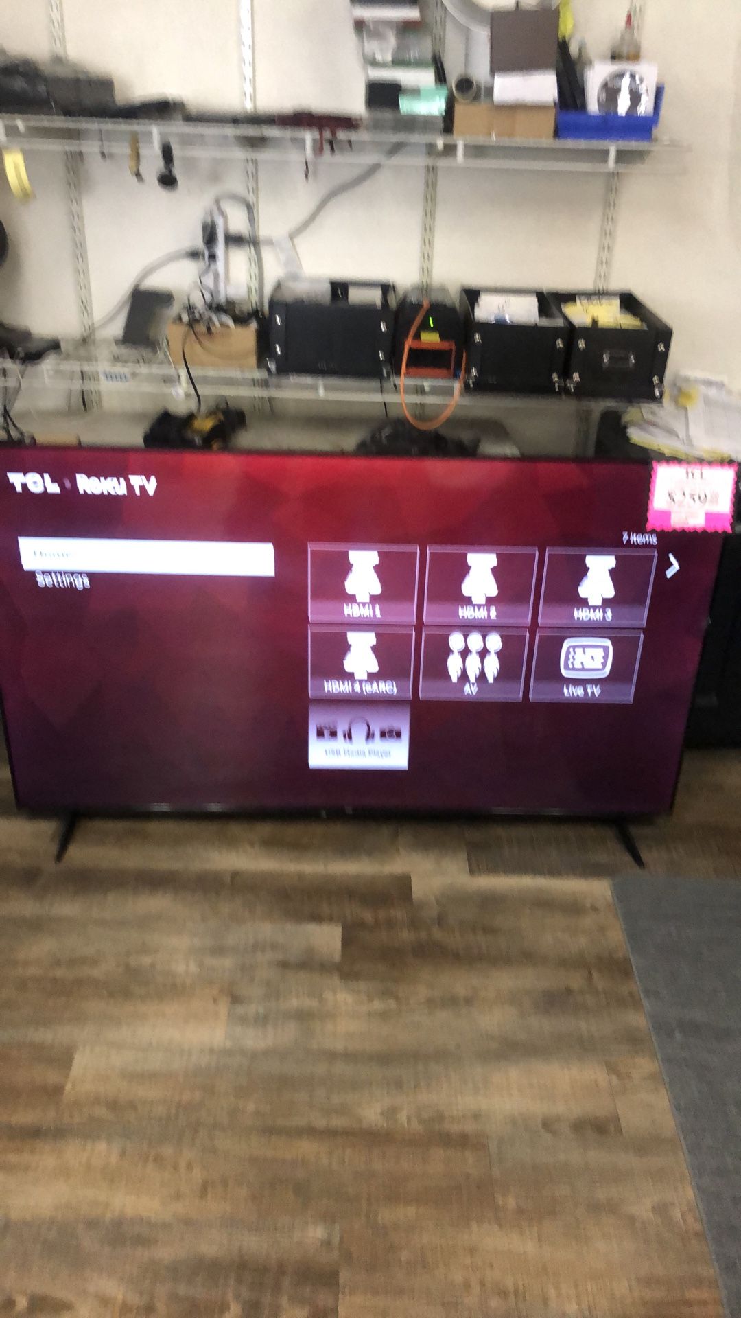 1003 TCL 65S451 65” 4k UHD Roku Smart Tv W/ Remote & Stand 562125