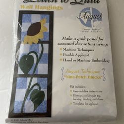 Roberta Elliott Learn to Quilt Wall Hanging August 2008 Summer Sunflower
