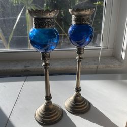 2 Moroccan Candle Holders