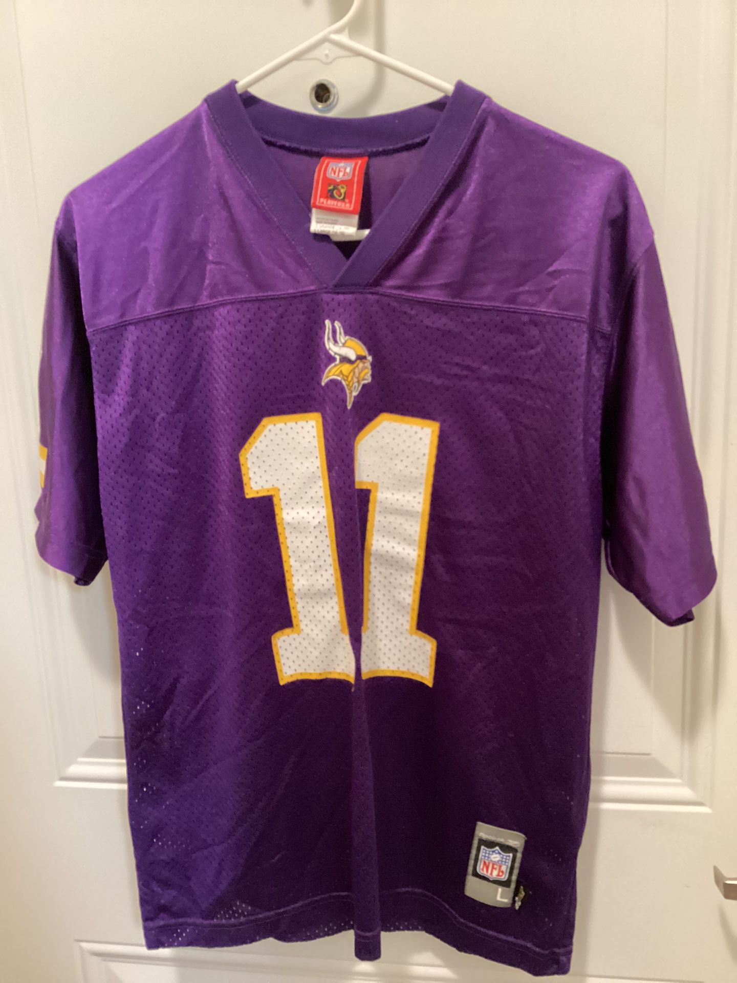 Reebok NFL Culpepper 11 Vikings Kids Football Jersey Size L 14-16 Purple