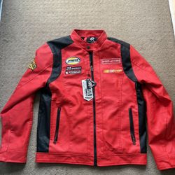 Refinery Republic red leather jacket