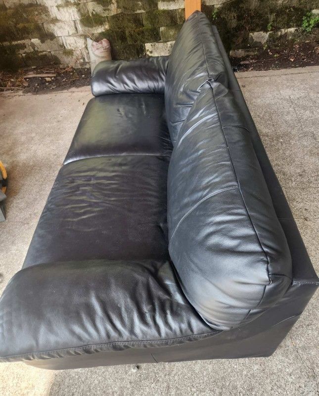 Leather Sleeper Couch 