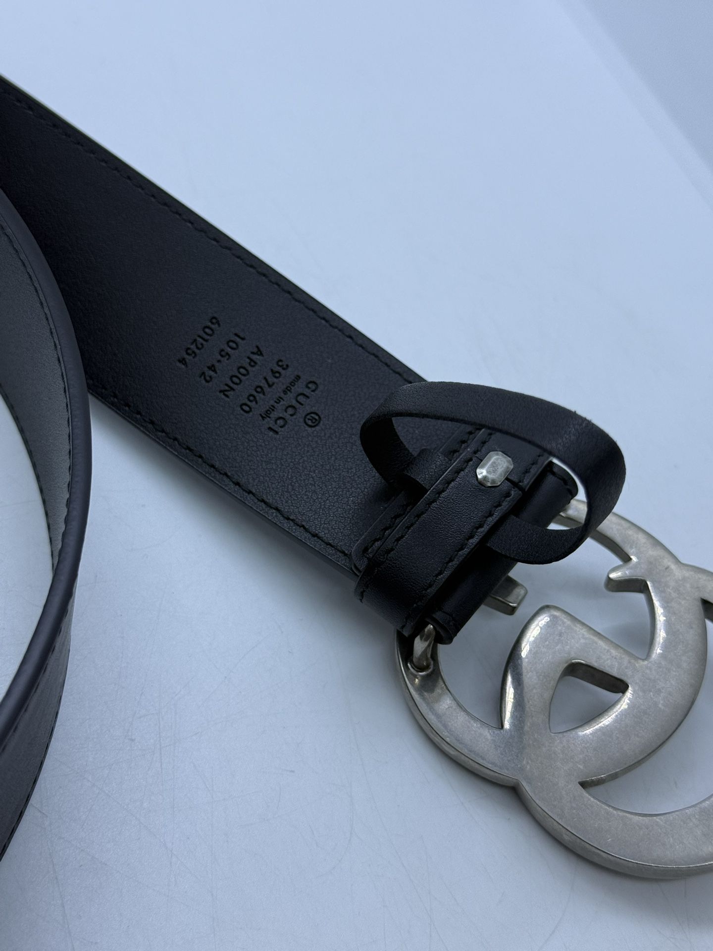 Moon Calfskin Nickel Double G 40mm Belt 70 28 Dark Cocoa display picture 2