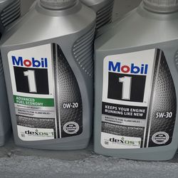 1 quart mobil  1 motor oil
