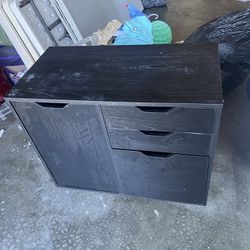 Black File Cabinet, Storage Organizer 