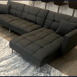 New Reversible Sectional Sofa, Grey