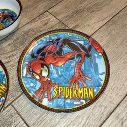 Zak Dinnerware Vintage Marvel Comics Spider-Man Plates And Bowls 2006