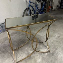 Modern Gold Mirrored Console