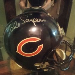 Gale Sayers Authentic Sign Helmet With JSA Certificate Of Authenticity