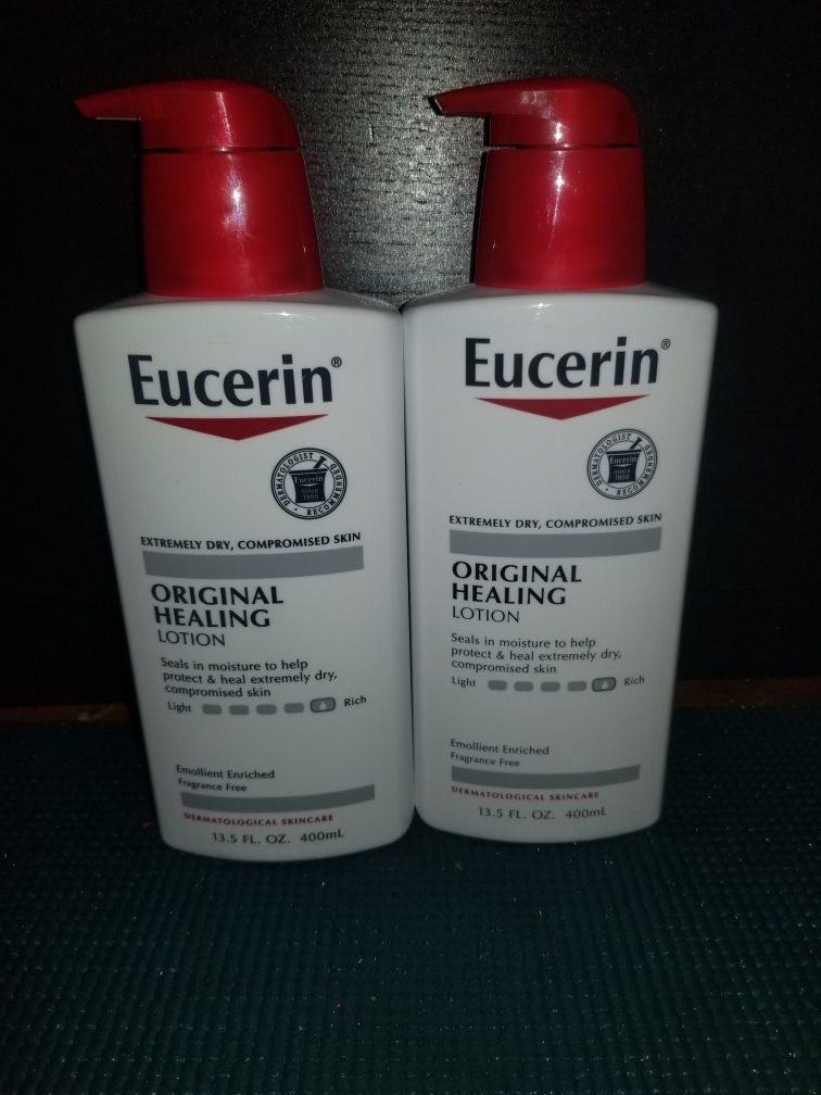 2 Eucerin original healing lotion 13.5oz