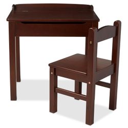 Melissa and Doug Wooden Lift-Top Desk & Chair - Espresso