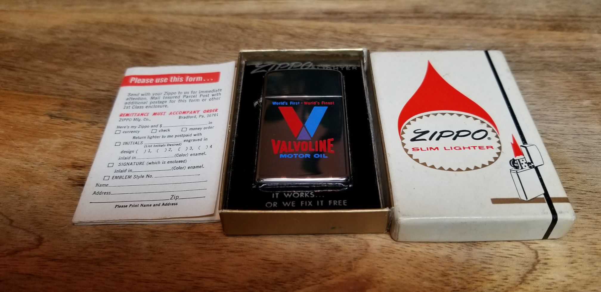1969 Valvoline Zippo Lighter